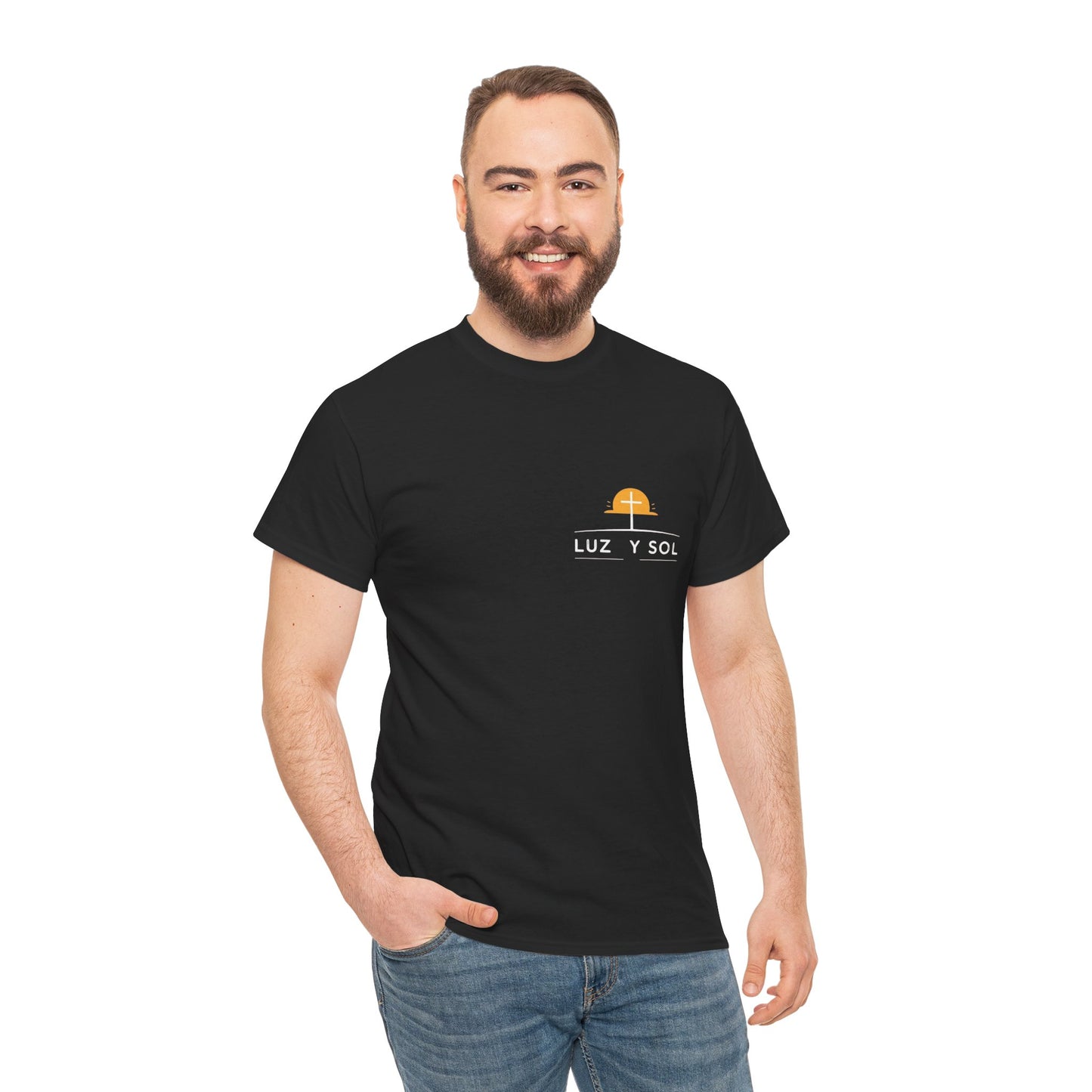 Camiseta Unisex de Algodón Grueso - Diseño Inspirador de Sol - Perfecta para Uso Casual y como Regalo