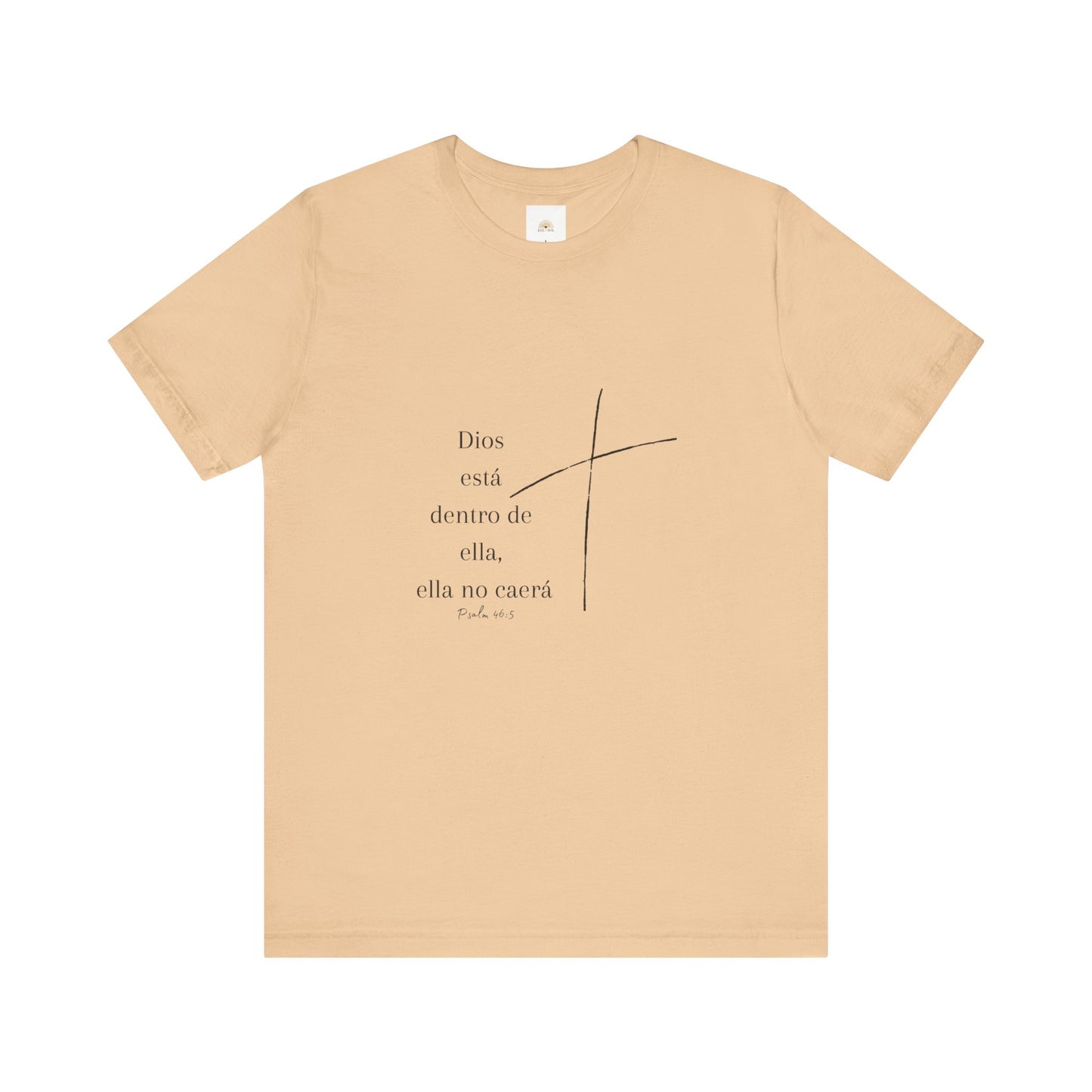 'Dios está dentro de ella, ella no caerá', Camiseta Unisex Softstyle con Mensaje Inspirador