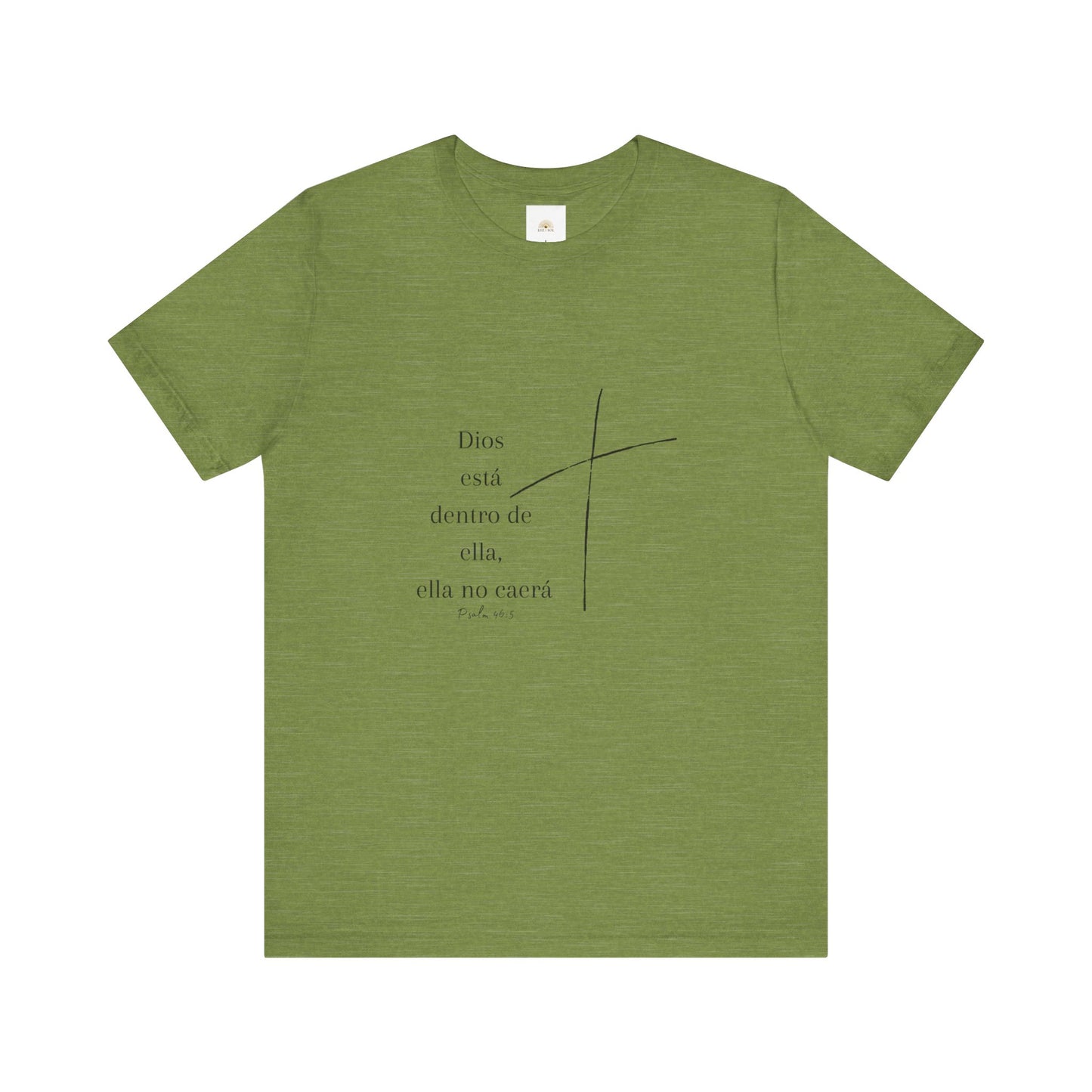 'Dios está dentro de ella, ella no caerá', Camiseta Unisex Softstyle con Mensaje Inspirador