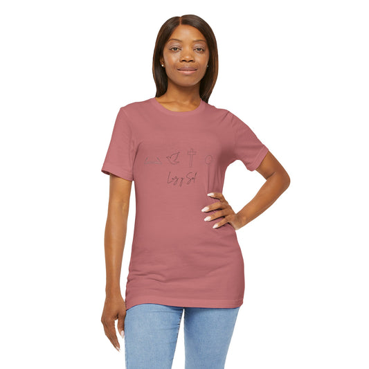 "Luz y Sol", Diseño de Símbolo de Fe (Camiseta Unisex Softstyle con Mensaje Inspirador)