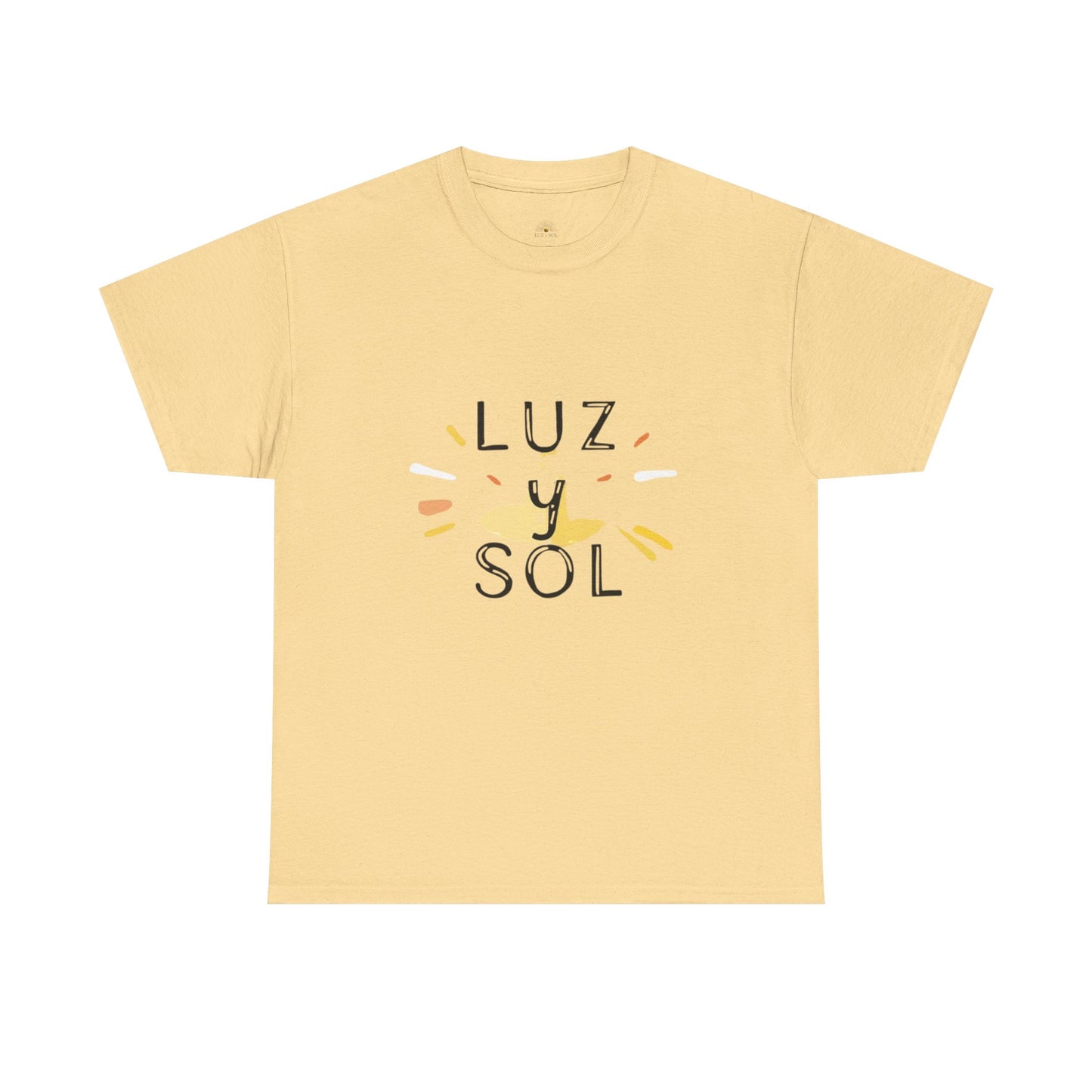 Camiseta Unisex de Algodón Grueso Luz y Sol - Vibras de Sol para Comodidad Diaria