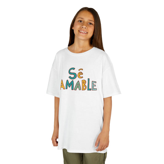 "Sé Amable" (Camiseta Infantil de Algodón Resistente)