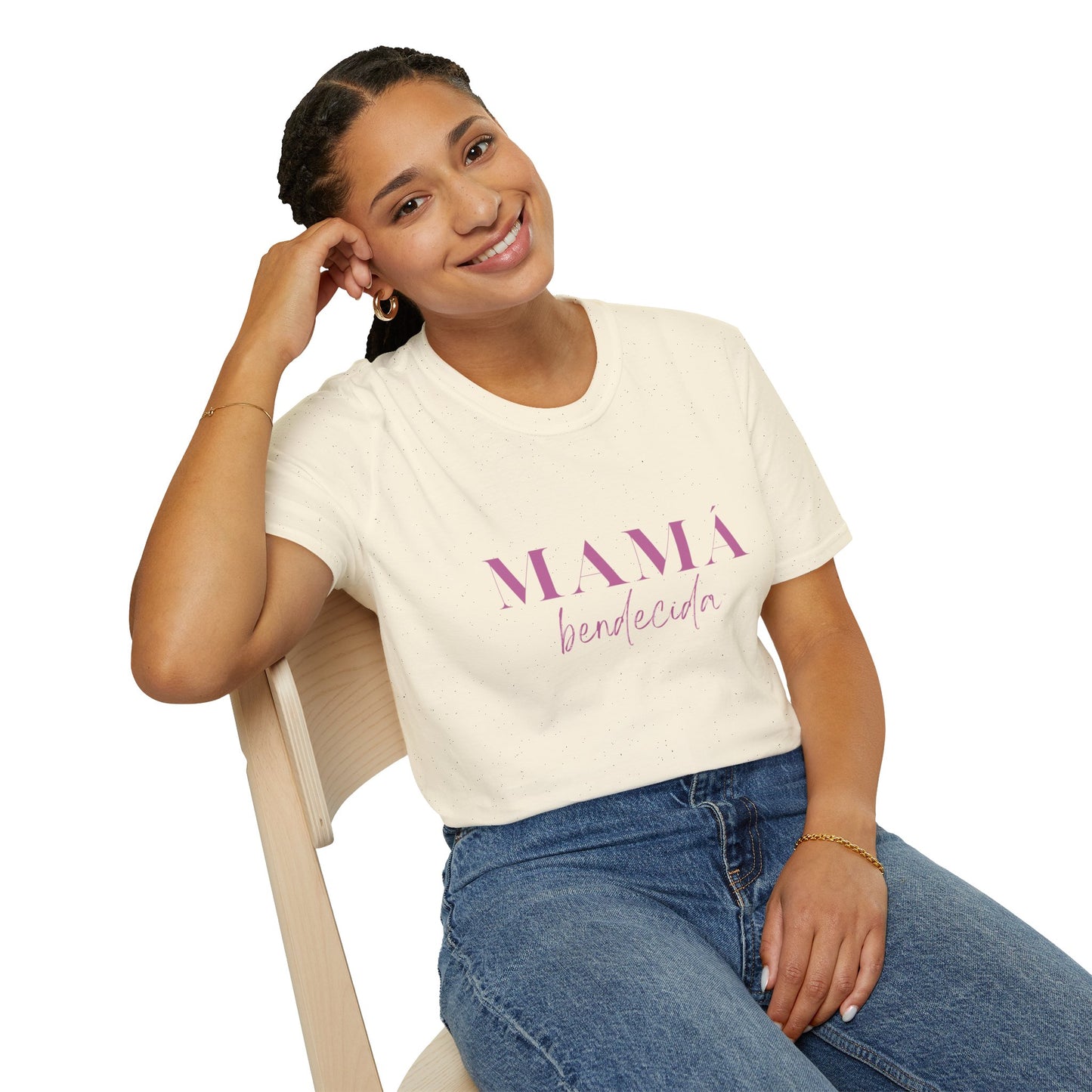 Camiseta Mamá Bendecida - Unisex Softstyle para Mamás