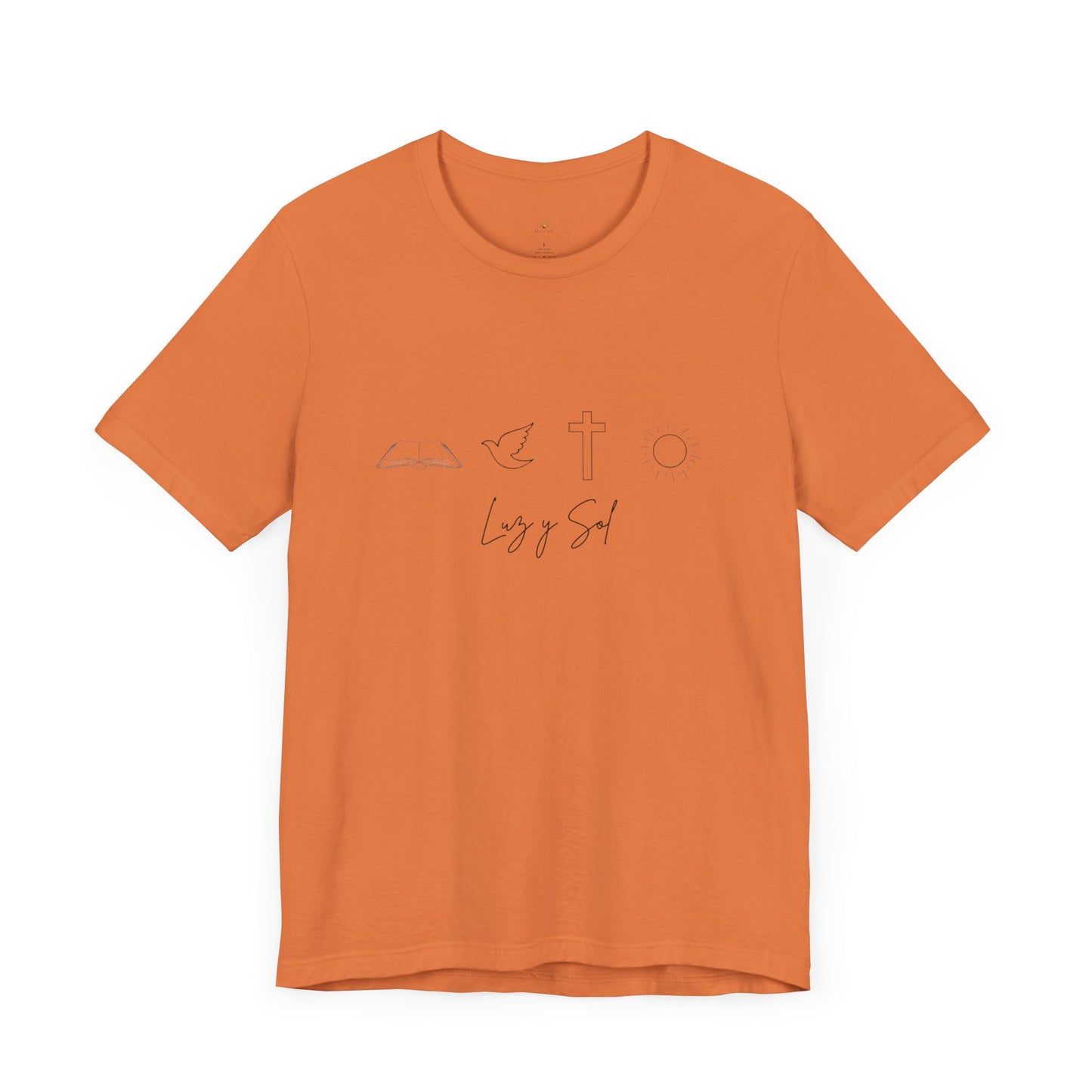 "Luz y Sol", Diseño de Símbolo de Fe (Camiseta Unisex Softstyle con Mensaje Inspirador)