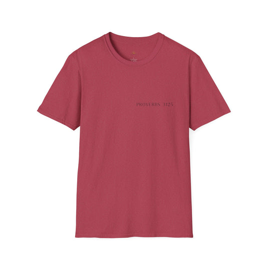 "Proverbs 31:25", Camiseta Unisex de Algodón Resistente con Mensaje Inspirador