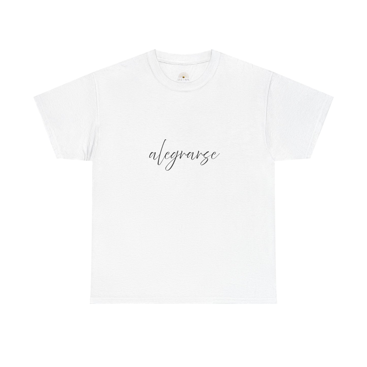 "Alegrarse" (Camiseta Unisex de Algodón Resistente con Mensaje Inspirador)