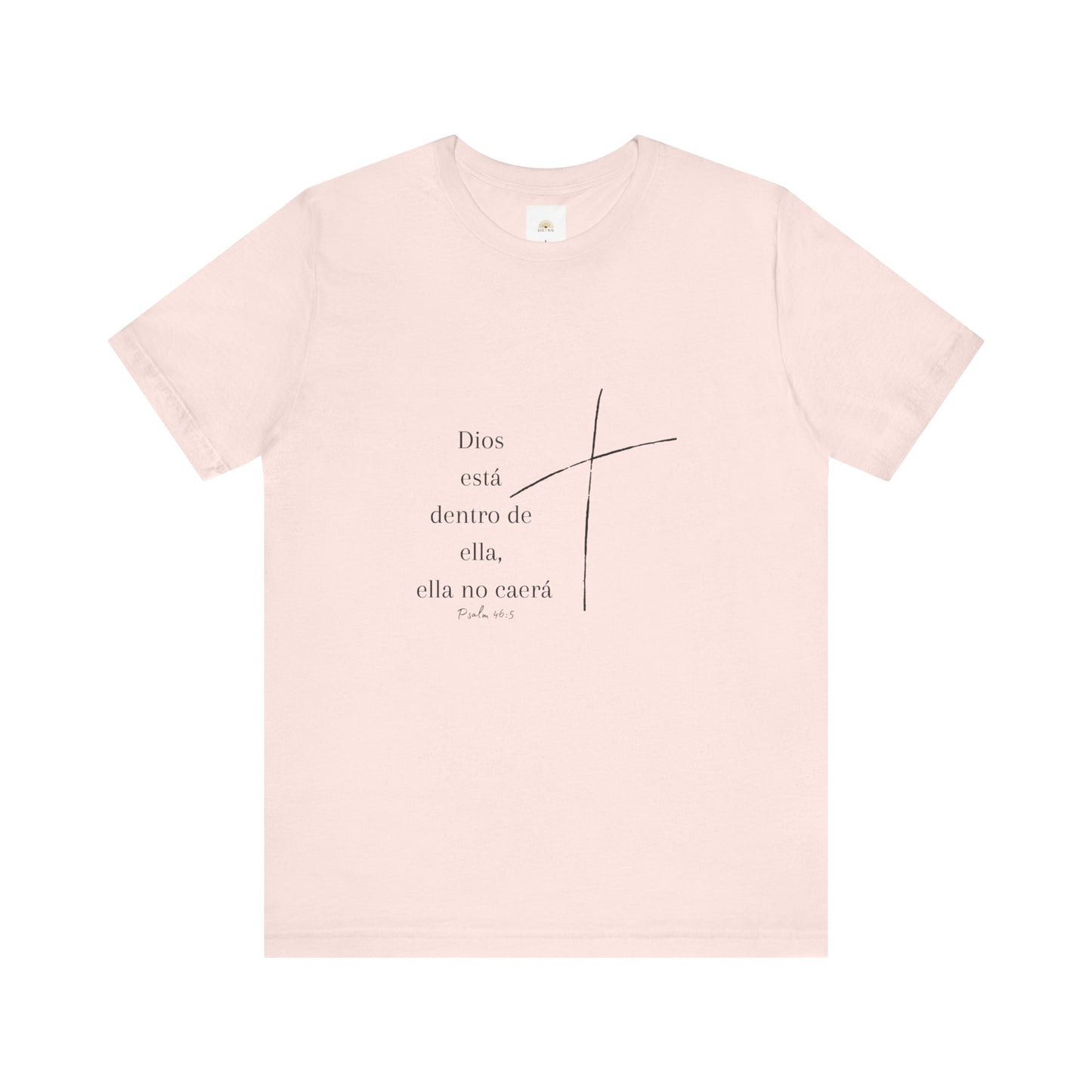 'Dios está dentro de ella, ella no caerá', Camiseta Unisex Softstyle con Mensaje Inspirador