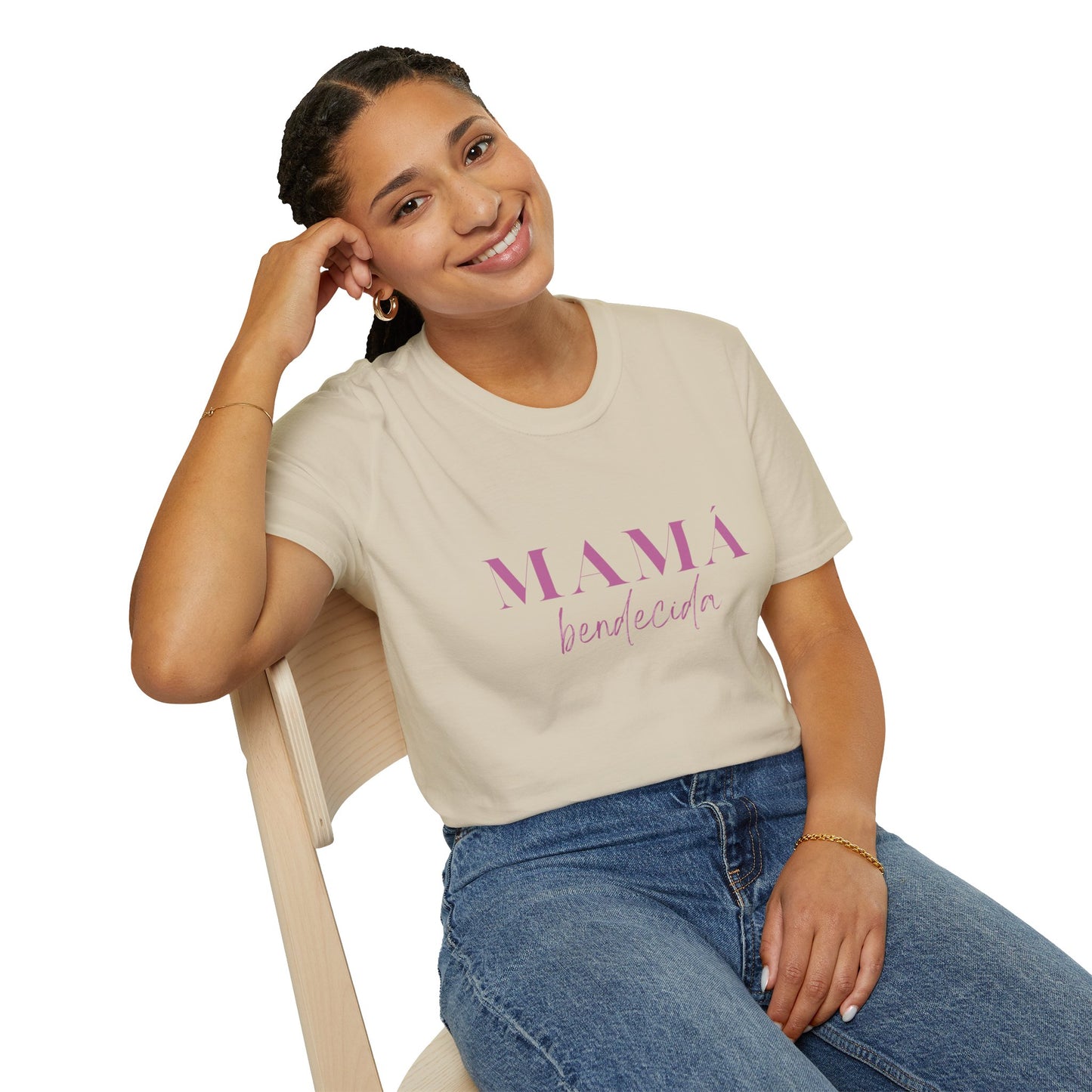Camiseta Mamá Bendecida - Unisex Softstyle para Mamás