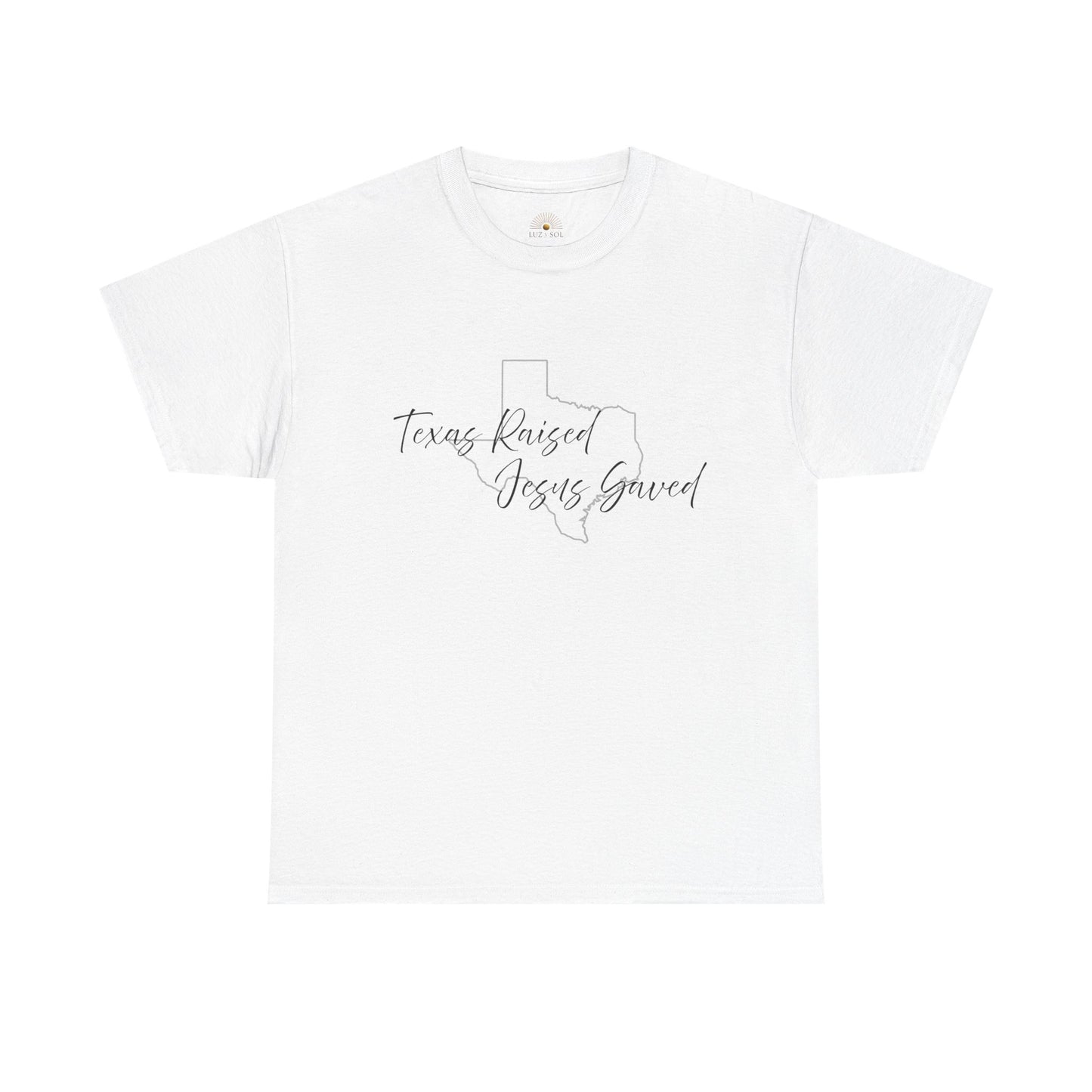 Camiseta Unisex de Algodón Grueso "Criado en Texas" – Fiel y Orgulloso