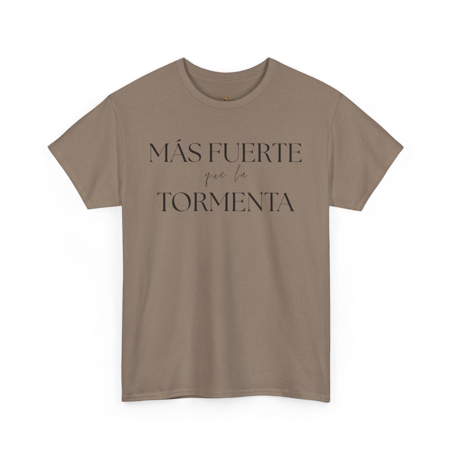 "Más Fuerte que la Tormenta" (Camiseta Unisex de Algodón Resistente con Mensaje Inspirador)