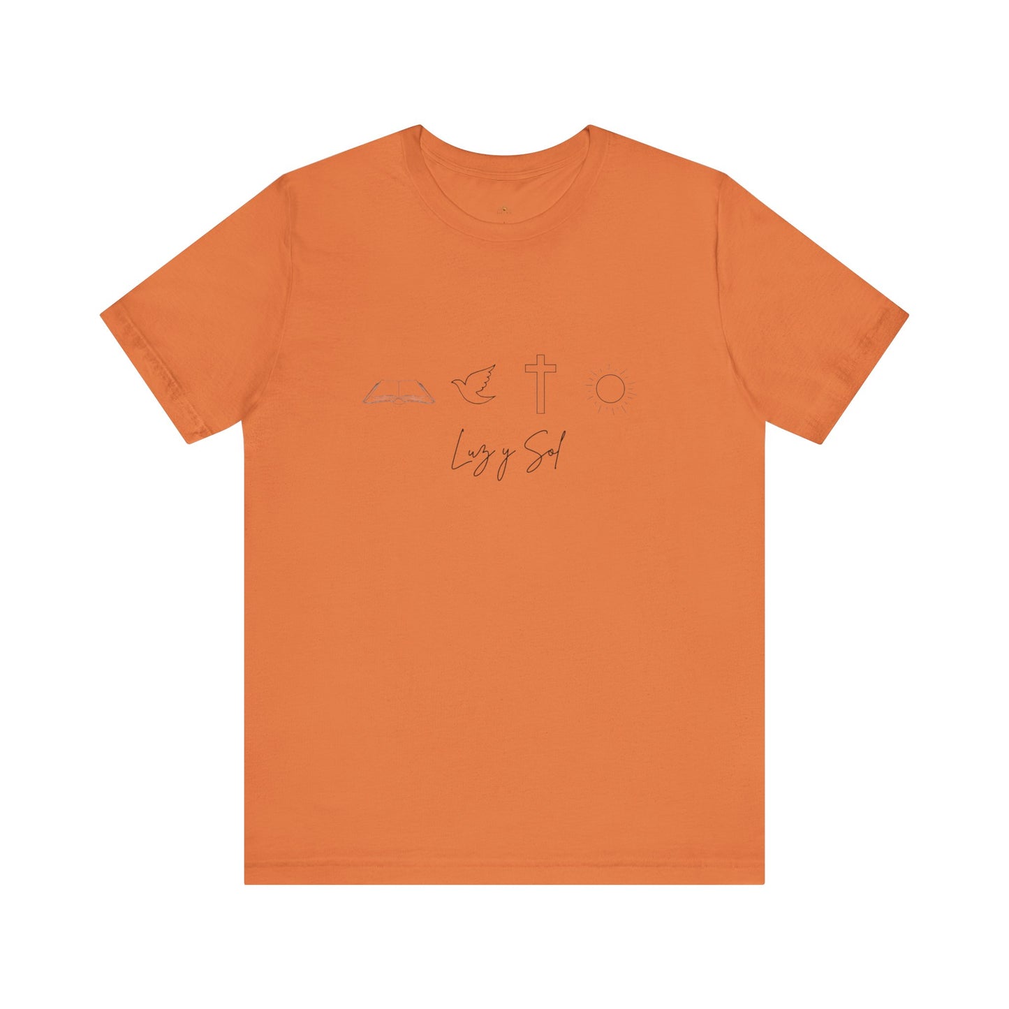 "Luz y Sol", Diseño de Símbolo de Fe (Camiseta Unisex Softstyle con Mensaje Inspirador)