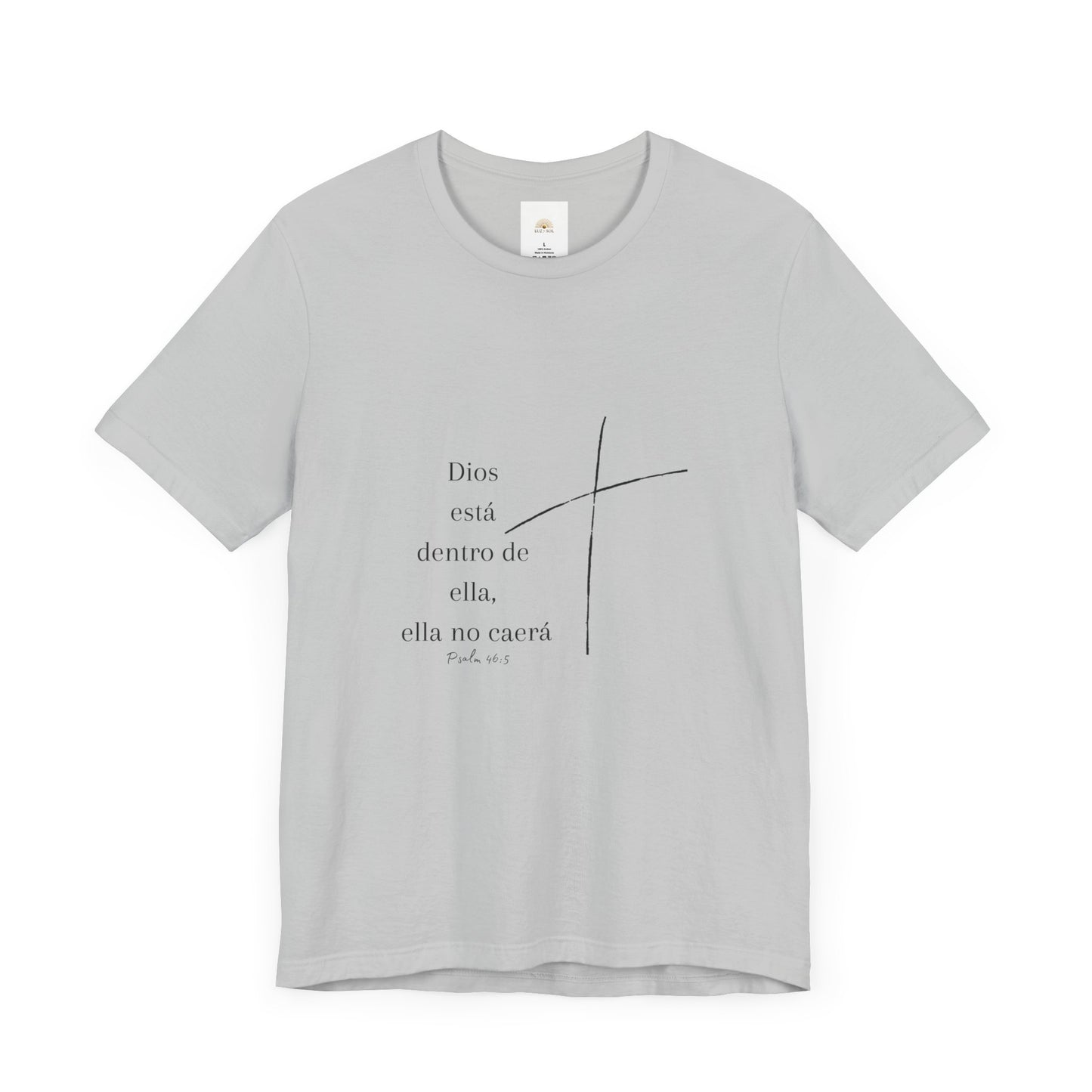'Dios está dentro de ella, ella no caerá', Camiseta Unisex Softstyle con Mensaje Inspirador