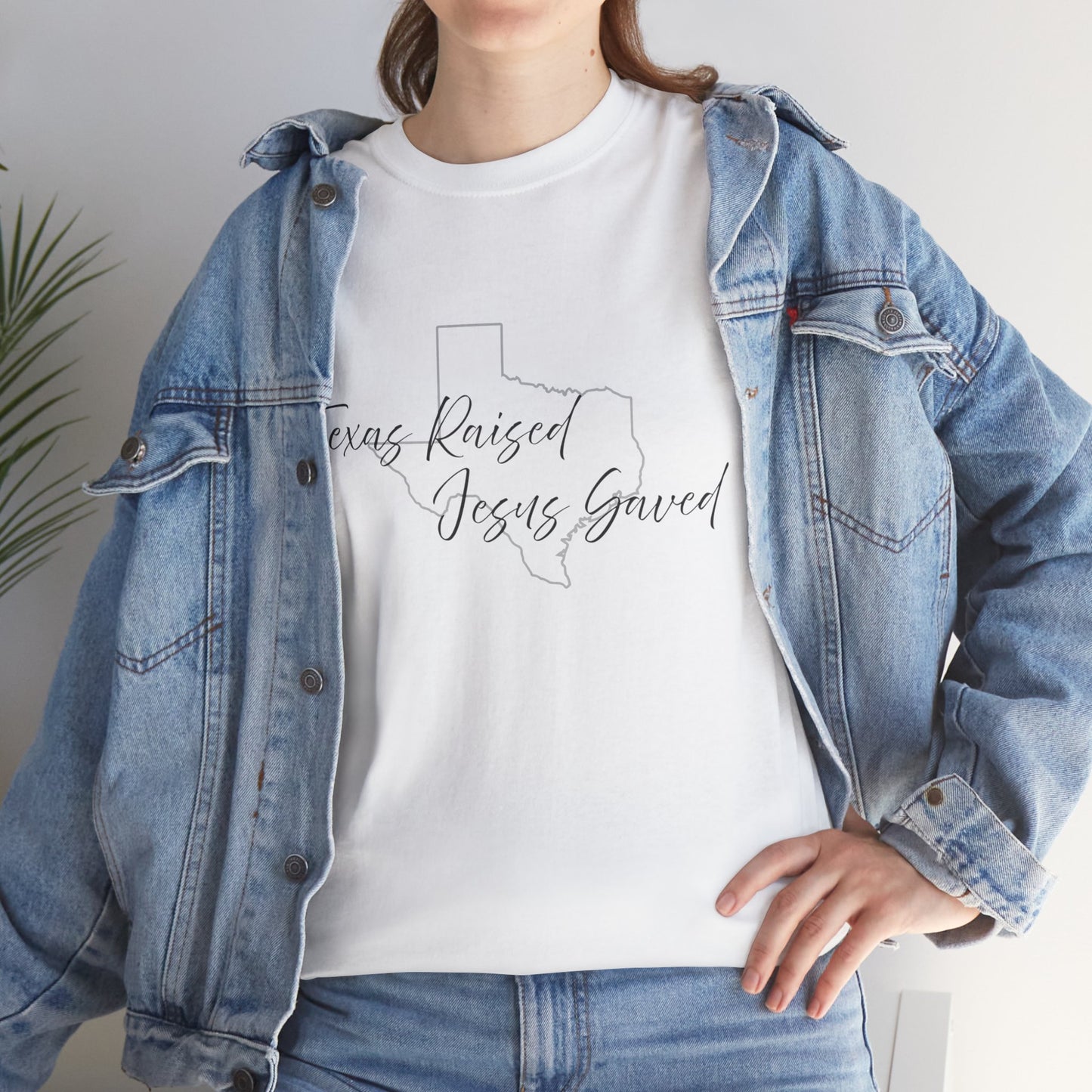 Camiseta Unisex de Algodón Grueso "Criado en Texas" – Fiel y Orgulloso
