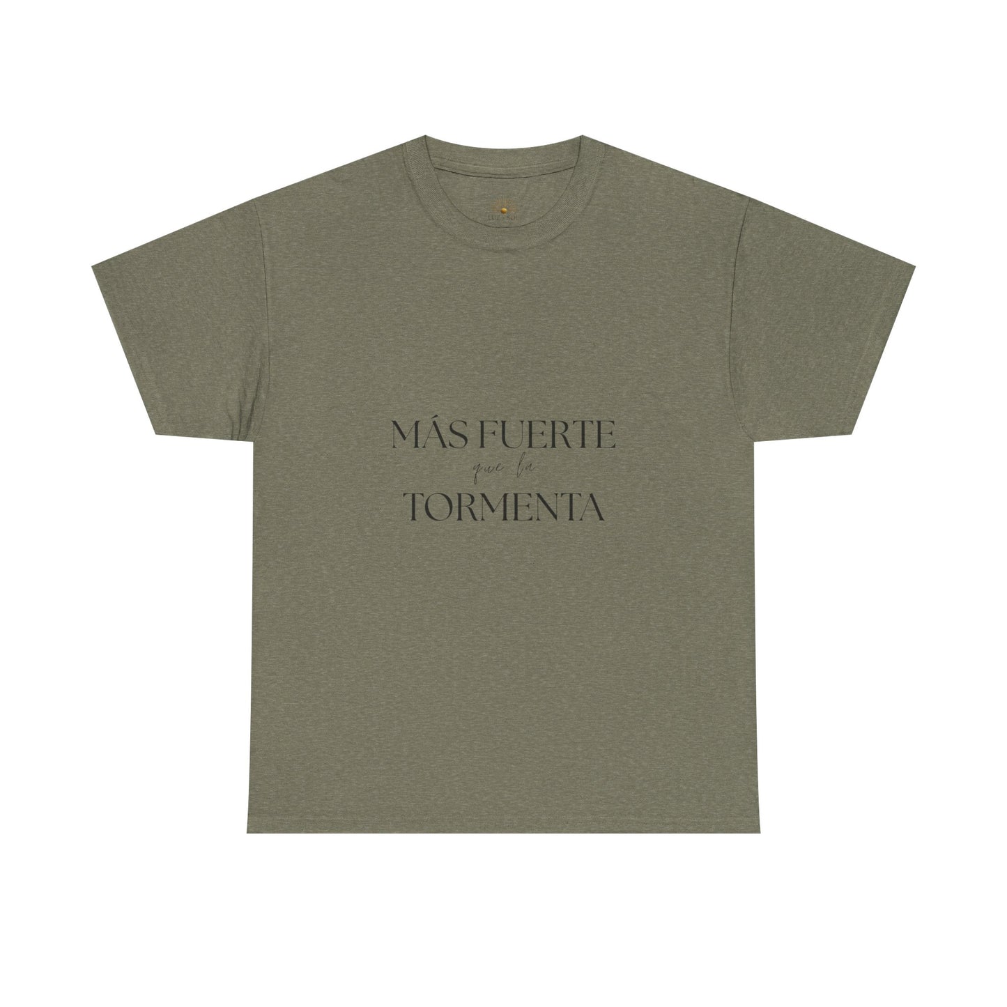 "Más Fuerte que la Tormenta" (Camiseta Unisex de Algodón Resistente Inspirada en la Fe)