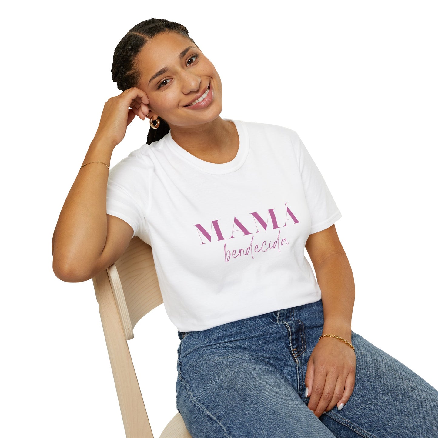 Camiseta Mamá Bendecida - Unisex Softstyle para Mamás