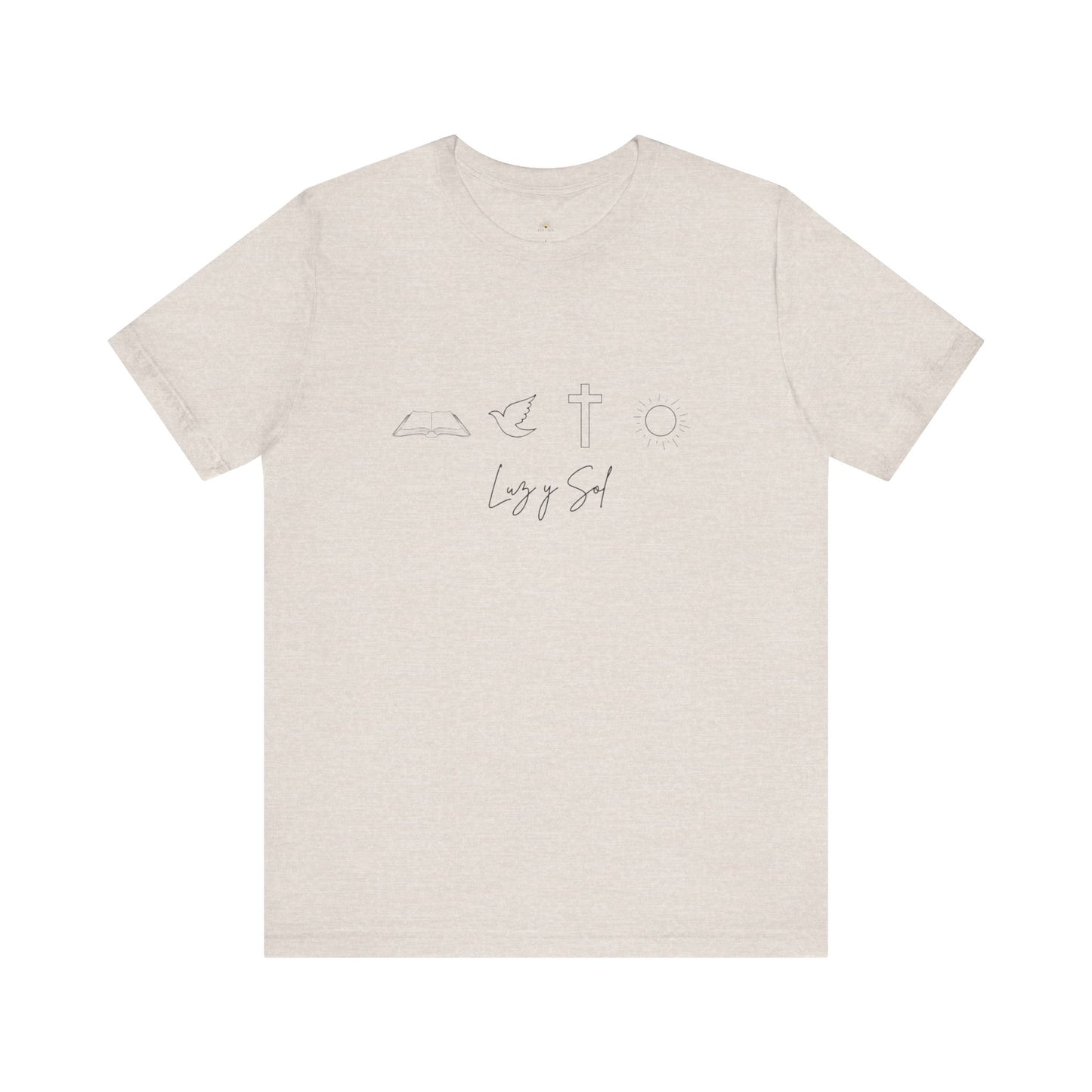 "Luz y Sol", Diseño de Símbolo de Fe (Camiseta Unisex Softstyle con Mensaje Inspirador)