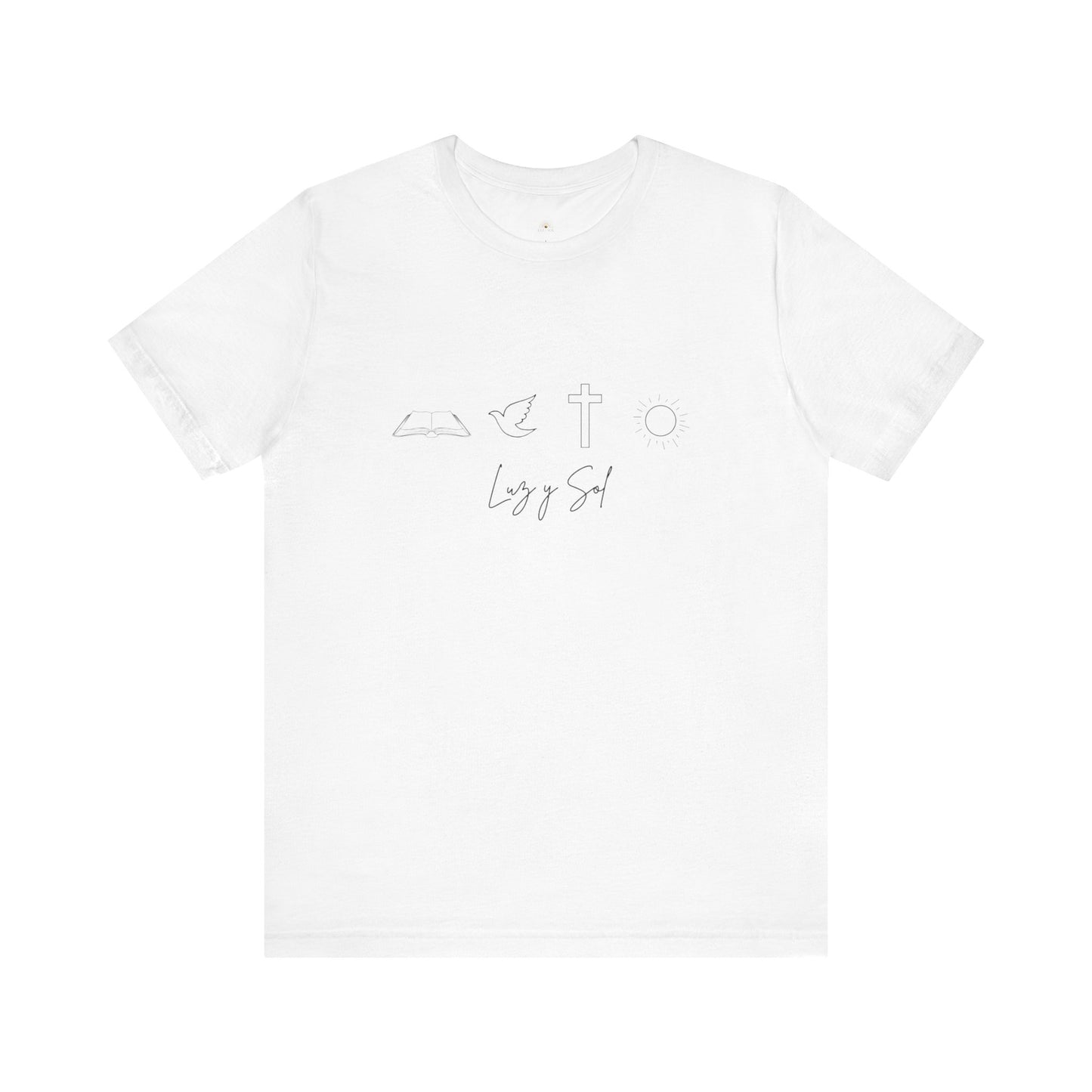 "Luz y Sol", Diseño de Símbolo de Fe (Camiseta Unisex Softstyle con Mensaje Inspirador)