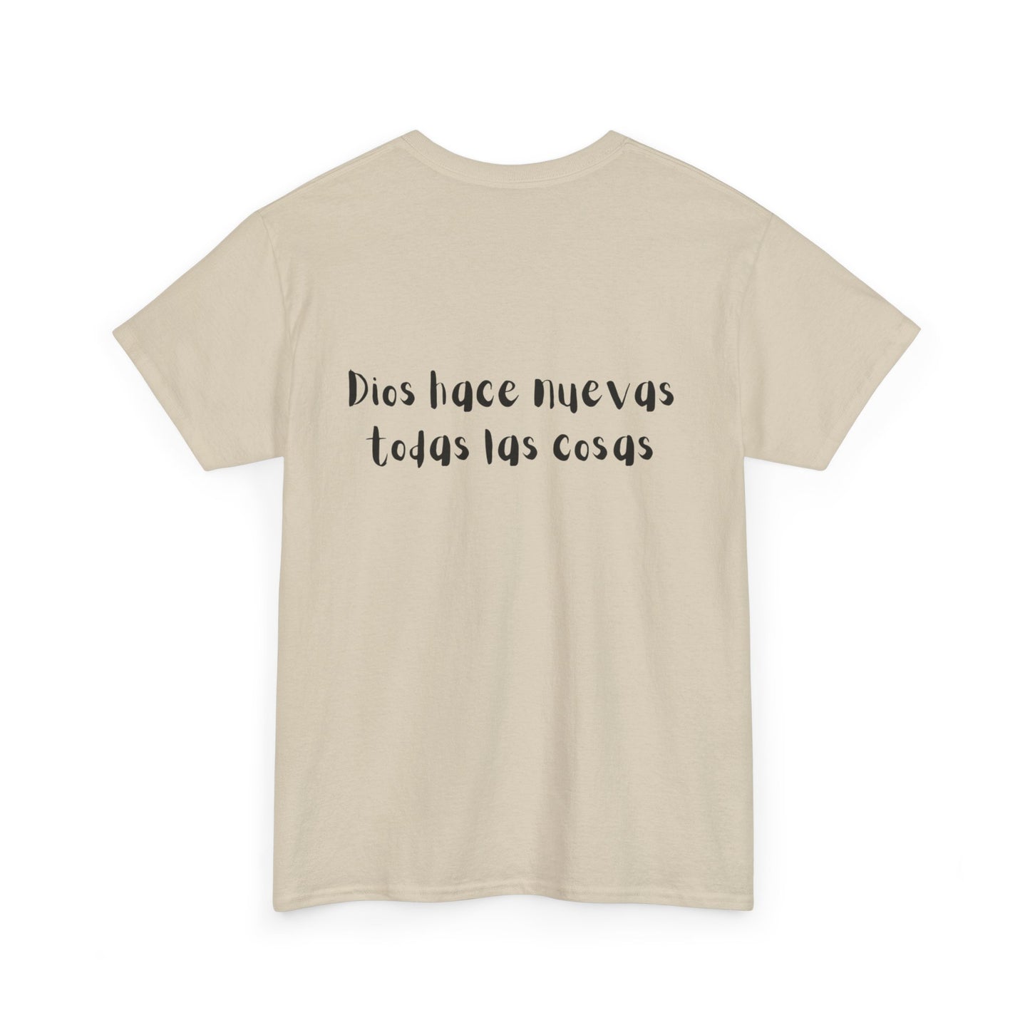 "Dios Hace Nuevas Todas Las Cosas", Camiseta Unisex de Algodón Resistente con Mensaje Inspirador