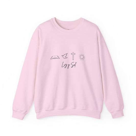 "Diseño con Vibras de Luz y Sol" , Sudadera Unisex de Cuello Redondo y Alta Durabilidad.