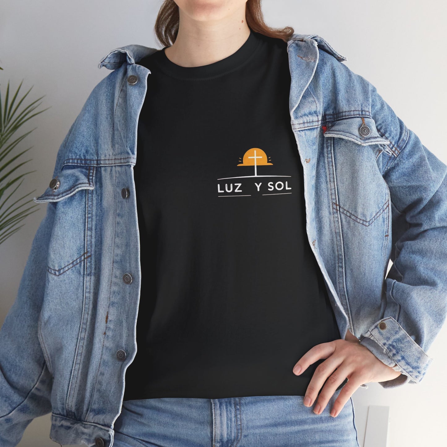 Camiseta Unisex de Algodón Grueso - Diseño Inspirador de Sol - Perfecta para Uso Casual y como Regalo