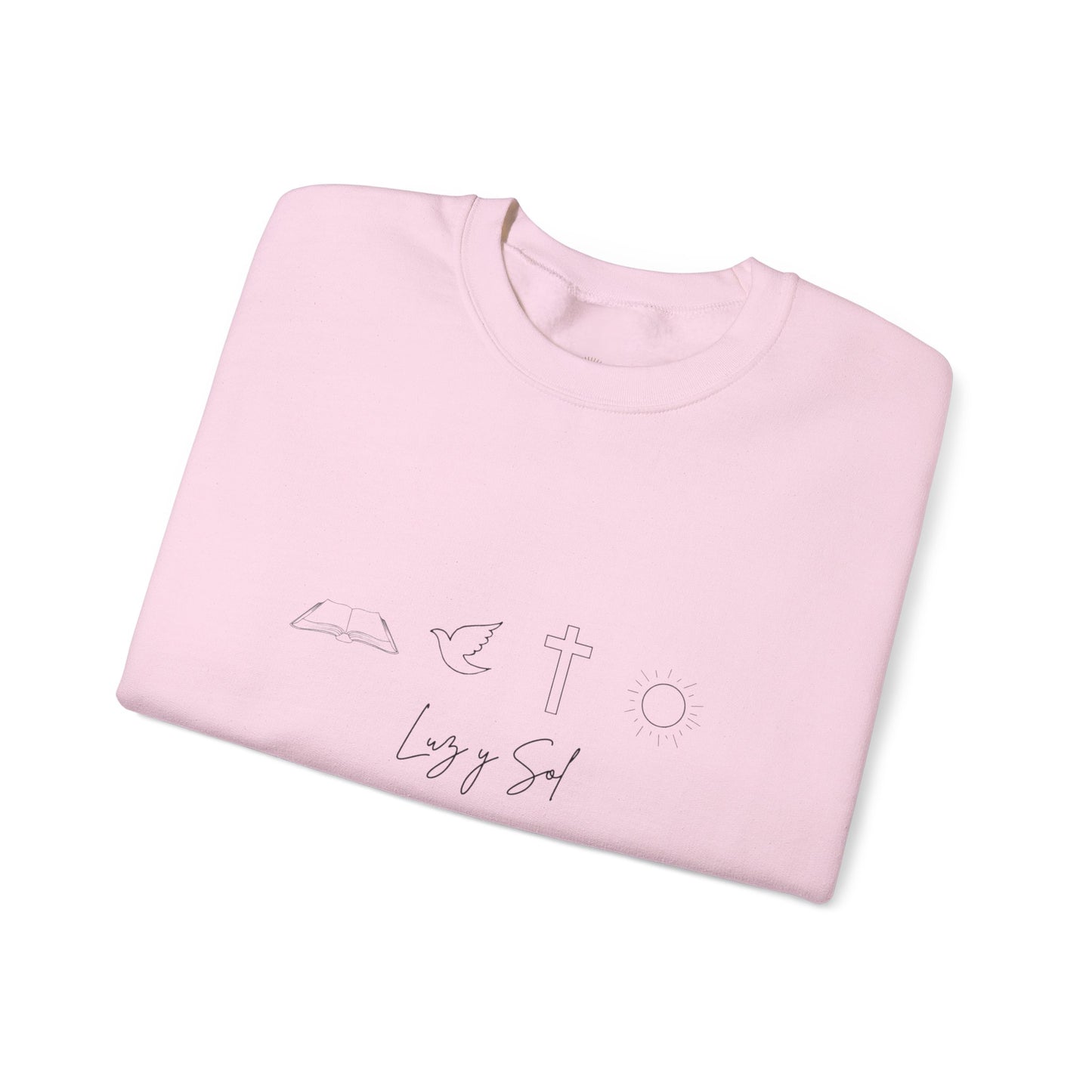 "Diseño con Vibras de Luz y Sol" , Sudadera Unisex de Cuello Redondo y Alta Durabilidad.