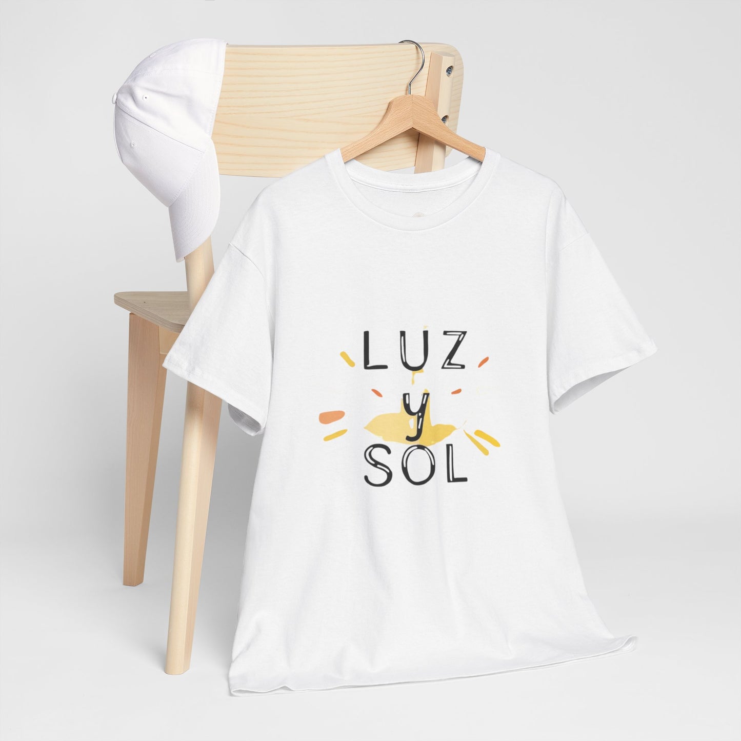 Camiseta Unisex de Algodón Grueso Luz y Sol - Vibras de Sol para Comodidad Diaria