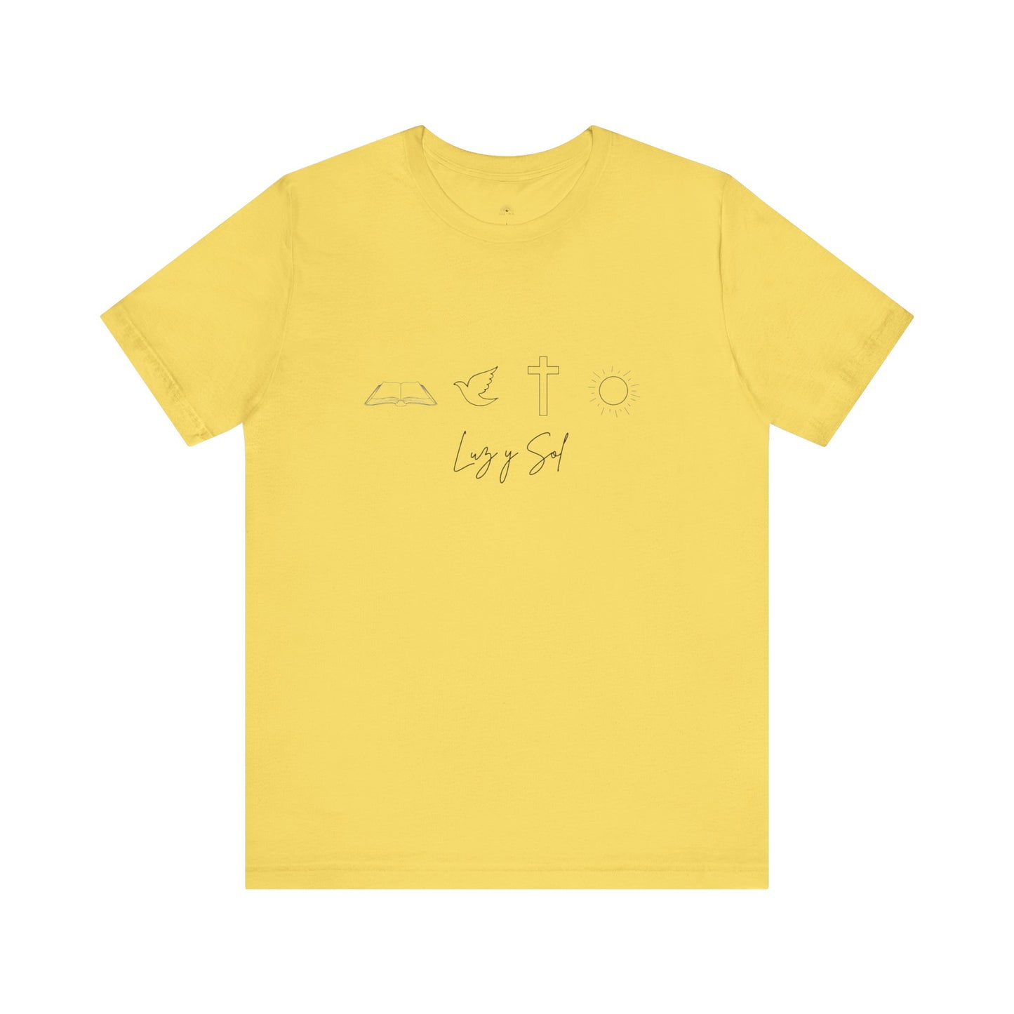 "Luz y Sol", Diseño de Símbolo de Fe (Camiseta Unisex Softstyle con Mensaje Inspirador)