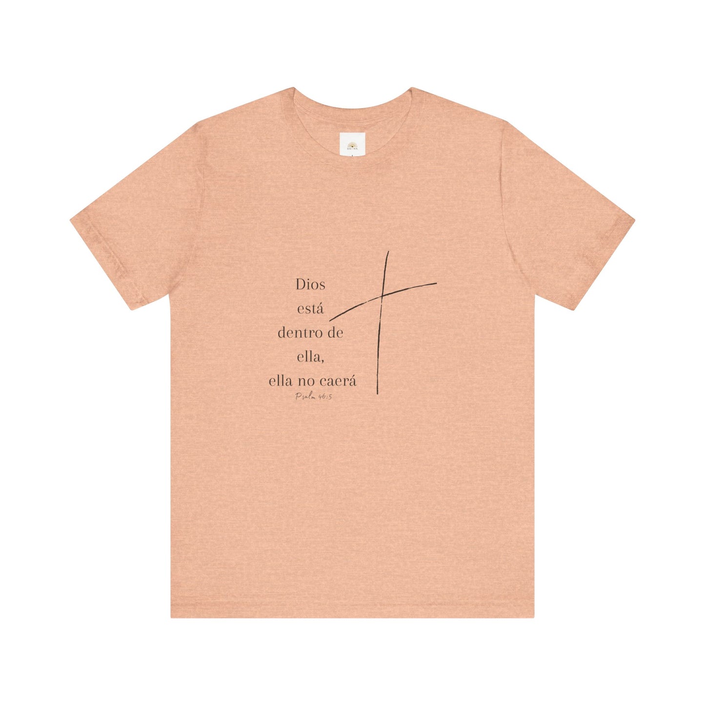'Dios está dentro de ella, ella no caerá', Camiseta Unisex Softstyle con Mensaje Inspirador