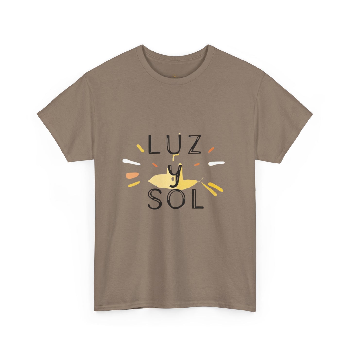Camiseta Unisex de Algodón Grueso Luz y Sol - Vibras de Sol para Comodidad Diaria