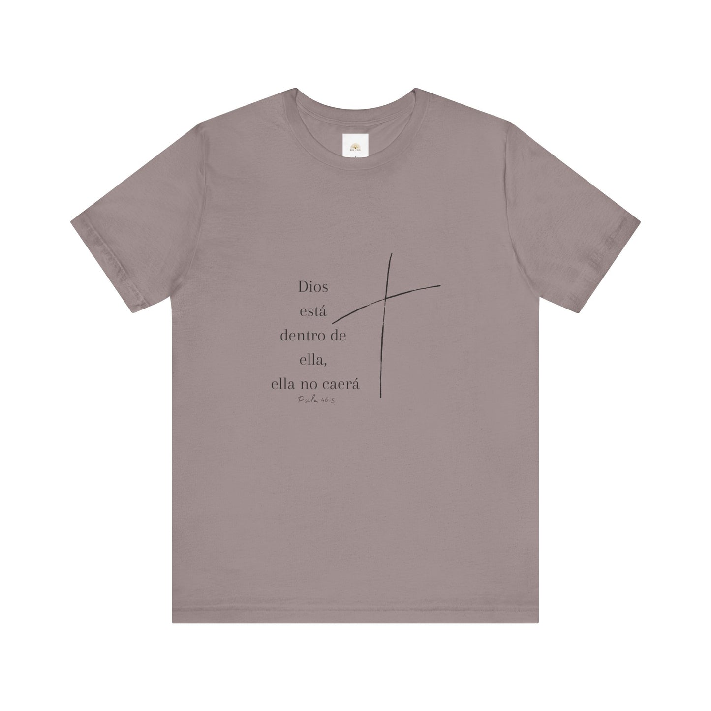 'Dios está dentro de ella, ella no caerá', Camiseta Unisex Softstyle con Mensaje Inspirador