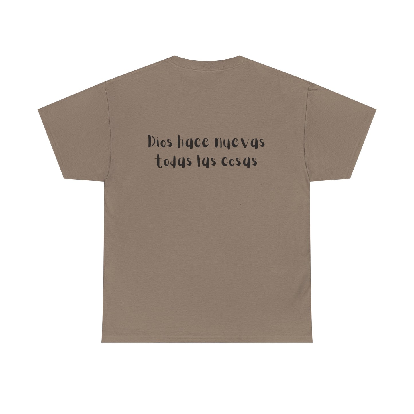 "Dios Hace Nuevas Todas Las Cosas", Camiseta Unisex de Algodón Resistente con Mensaje Inspirador