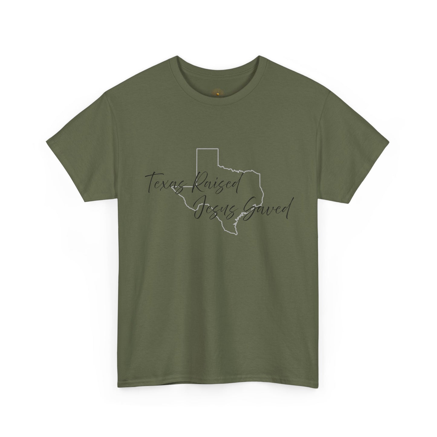 Camiseta Unisex de Algodón Grueso "Criado en Texas" – Fiel y Orgulloso