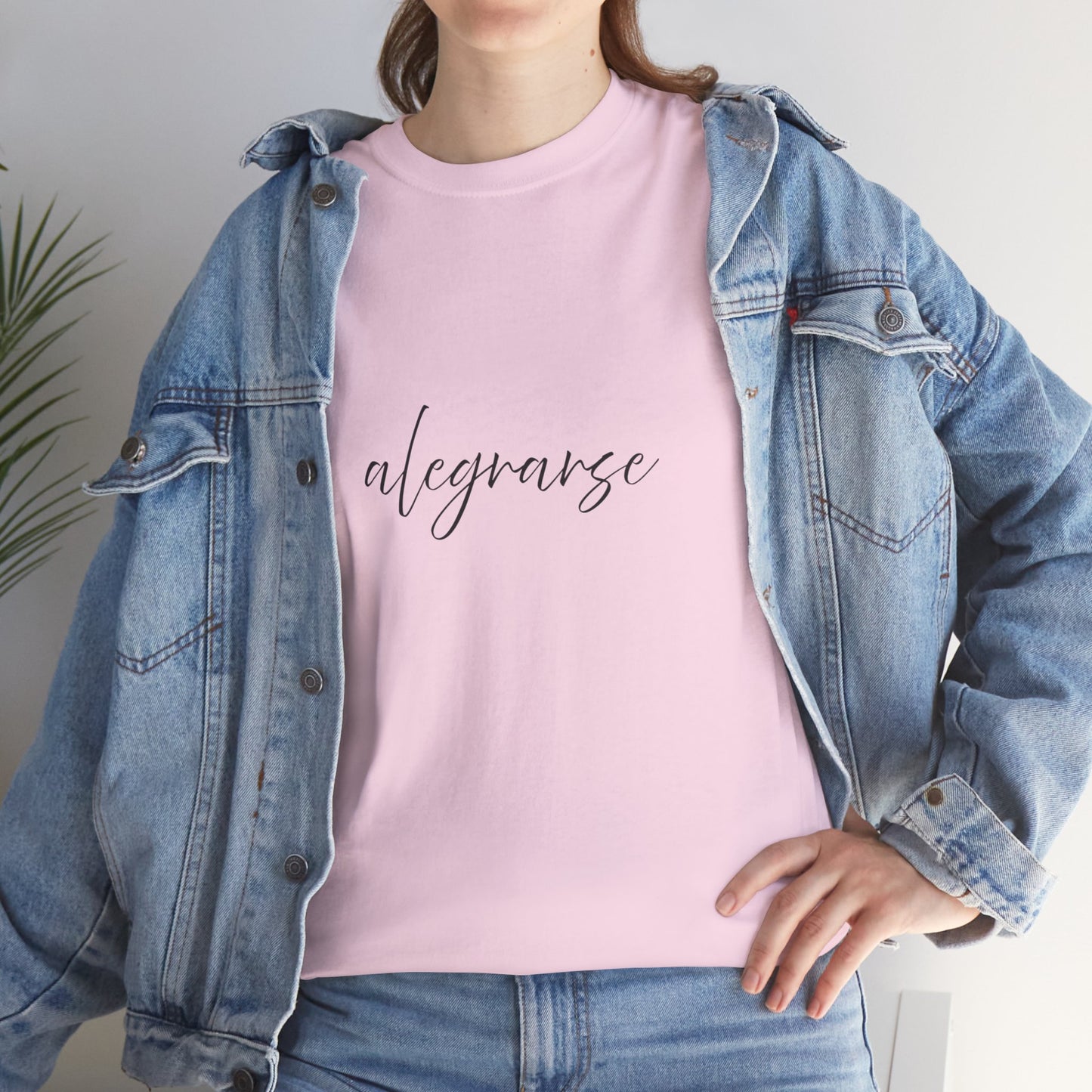 "Alegrarse" (Camiseta Unisex de Algodón Resistente con Mensaje Inspirador)