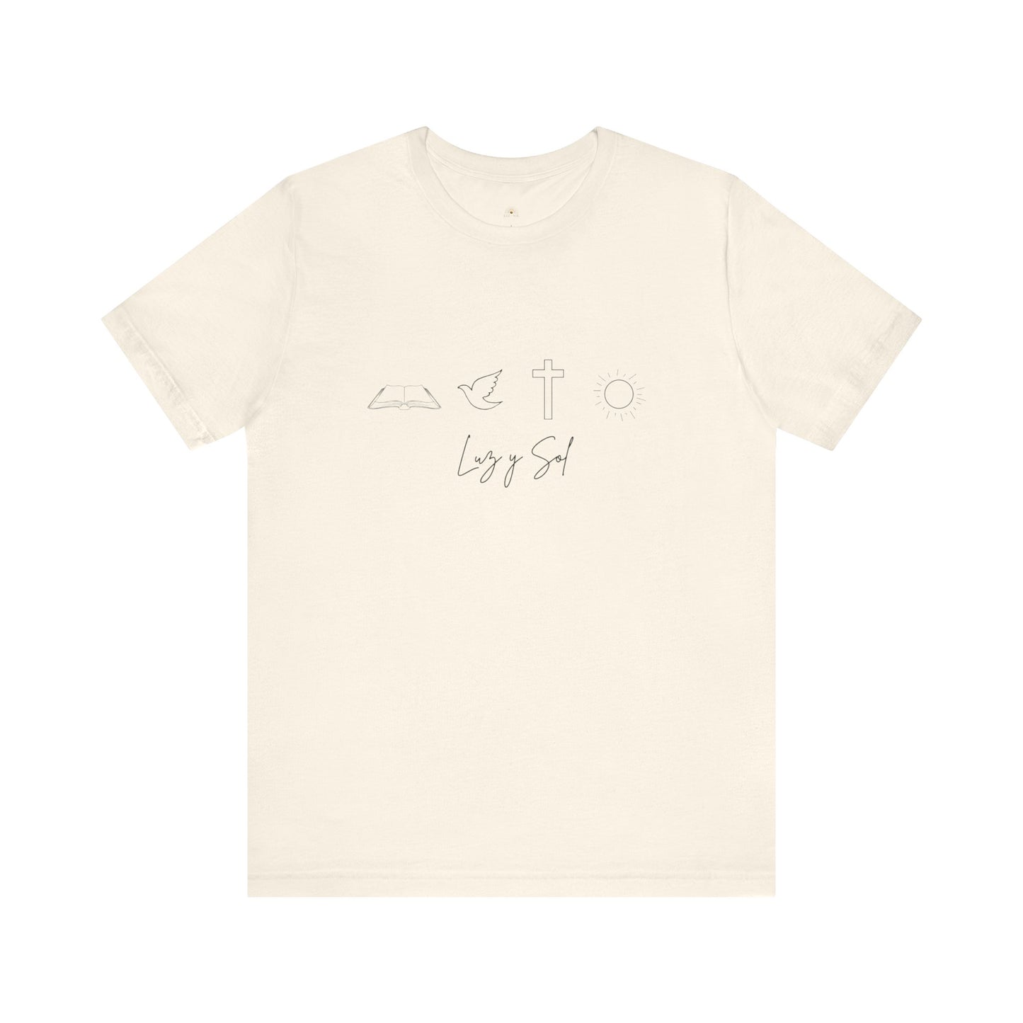 "Luz y Sol", Diseño de Símbolo de Fe (Camiseta Unisex Softstyle con Mensaje Inspirador)