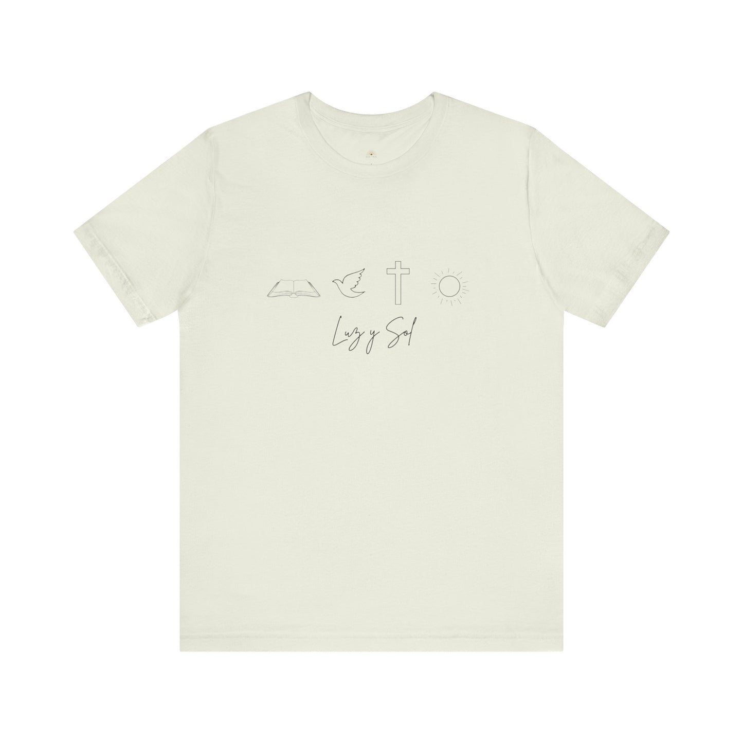 "Luz y Sol", Diseño de Símbolo de Fe (Camiseta Unisex Softstyle con Mensaje Inspirador)