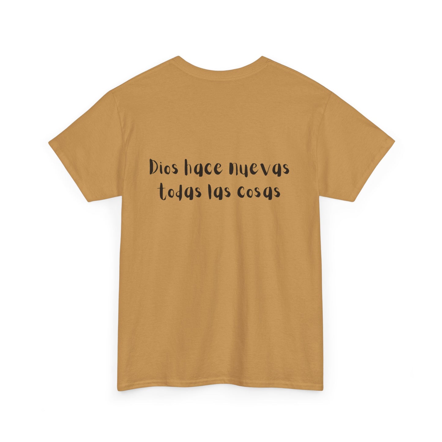"Dios Hace Nuevas Todas Las Cosas", Camiseta Unisex de Algodón Resistente con Mensaje Inspirador