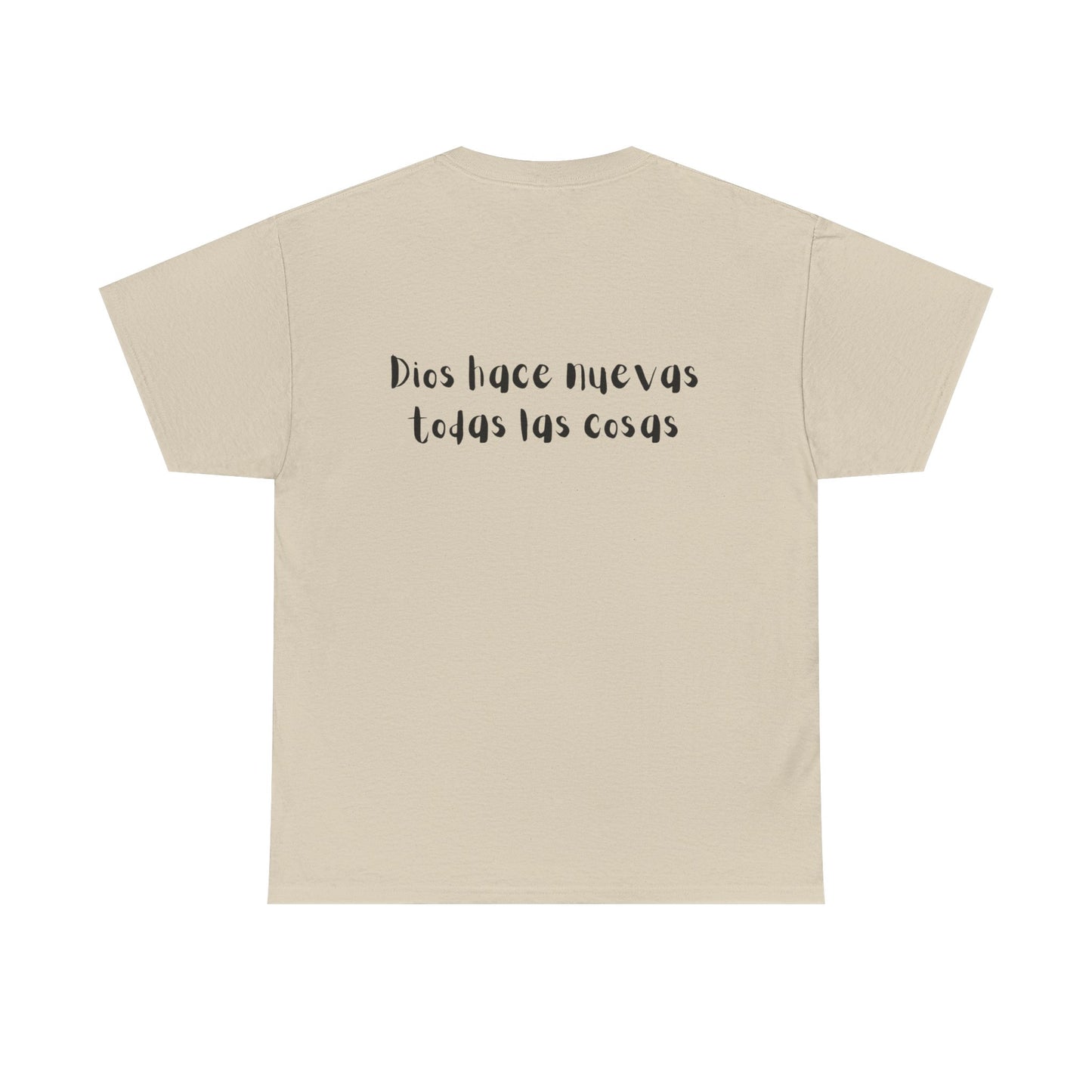 "Dios Hace Nuevas Todas Las Cosas", Camiseta Unisex de Algodón Resistente con Mensaje Inspirador