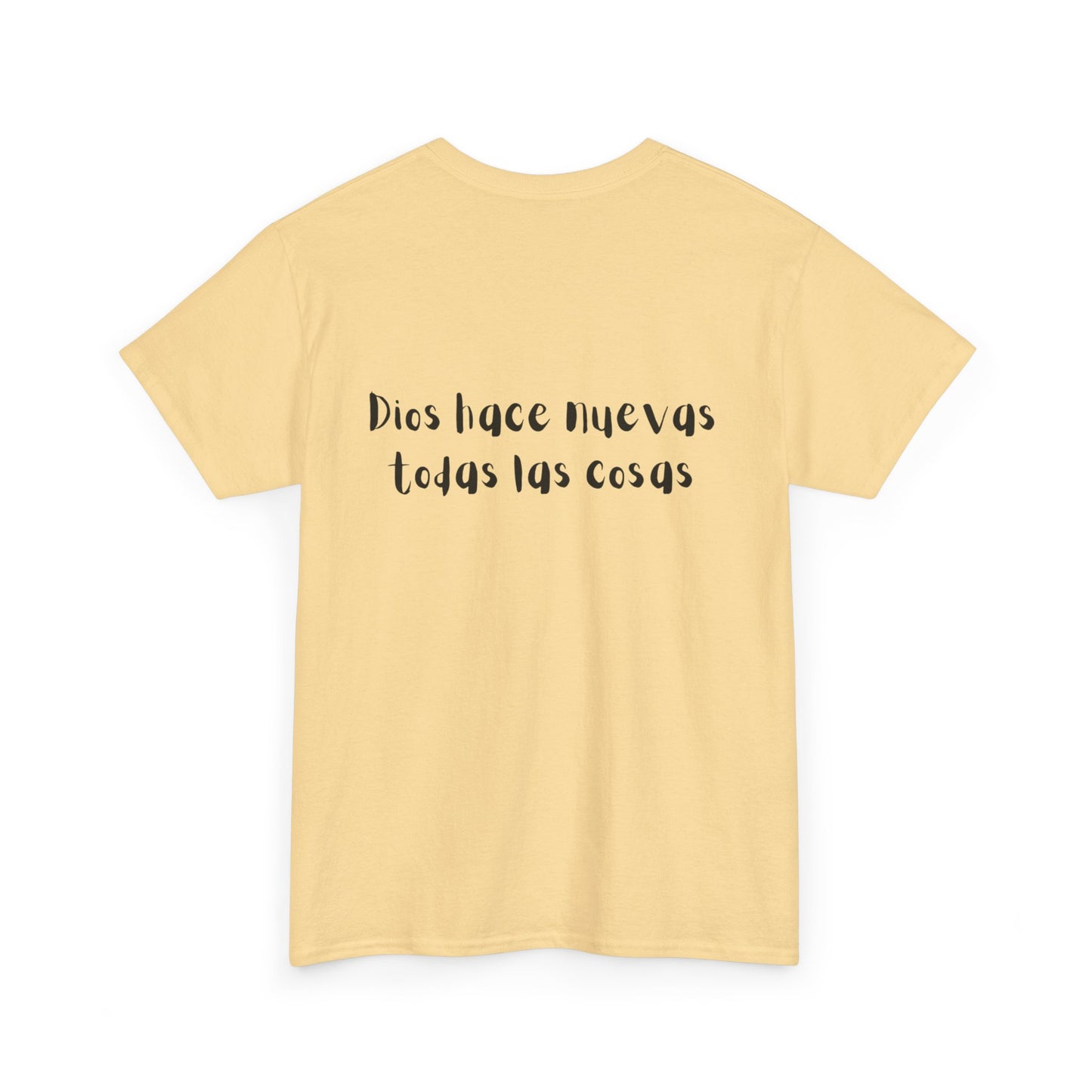 "Dios Hace Nuevas Todas Las Cosas", Camiseta Unisex de Algodón Resistente con Mensaje Inspirador