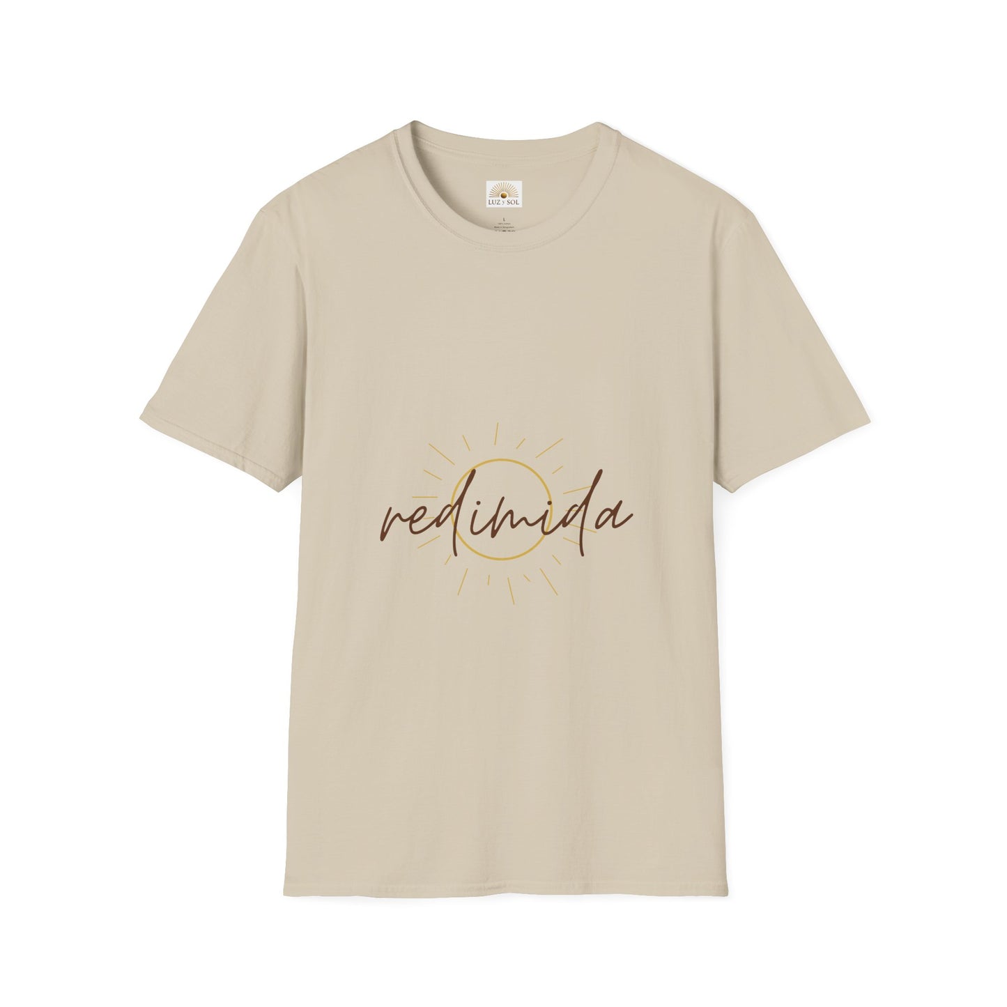 "Redimida", Camiseta Unisex de Algodón Resistente con Mensaje Inspirador