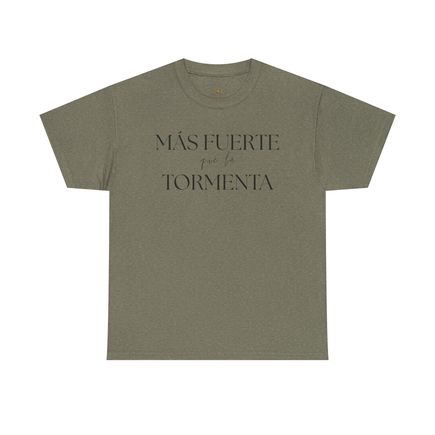 "Más Fuerte que la Tormenta" (Camiseta Unisex de Algodón Resistente con Mensaje Inspirador)