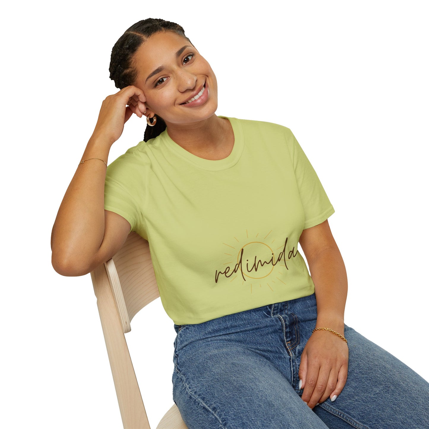 "Redimida", Camiseta Unisex de Algodón Resistente con Mensaje Inspirador