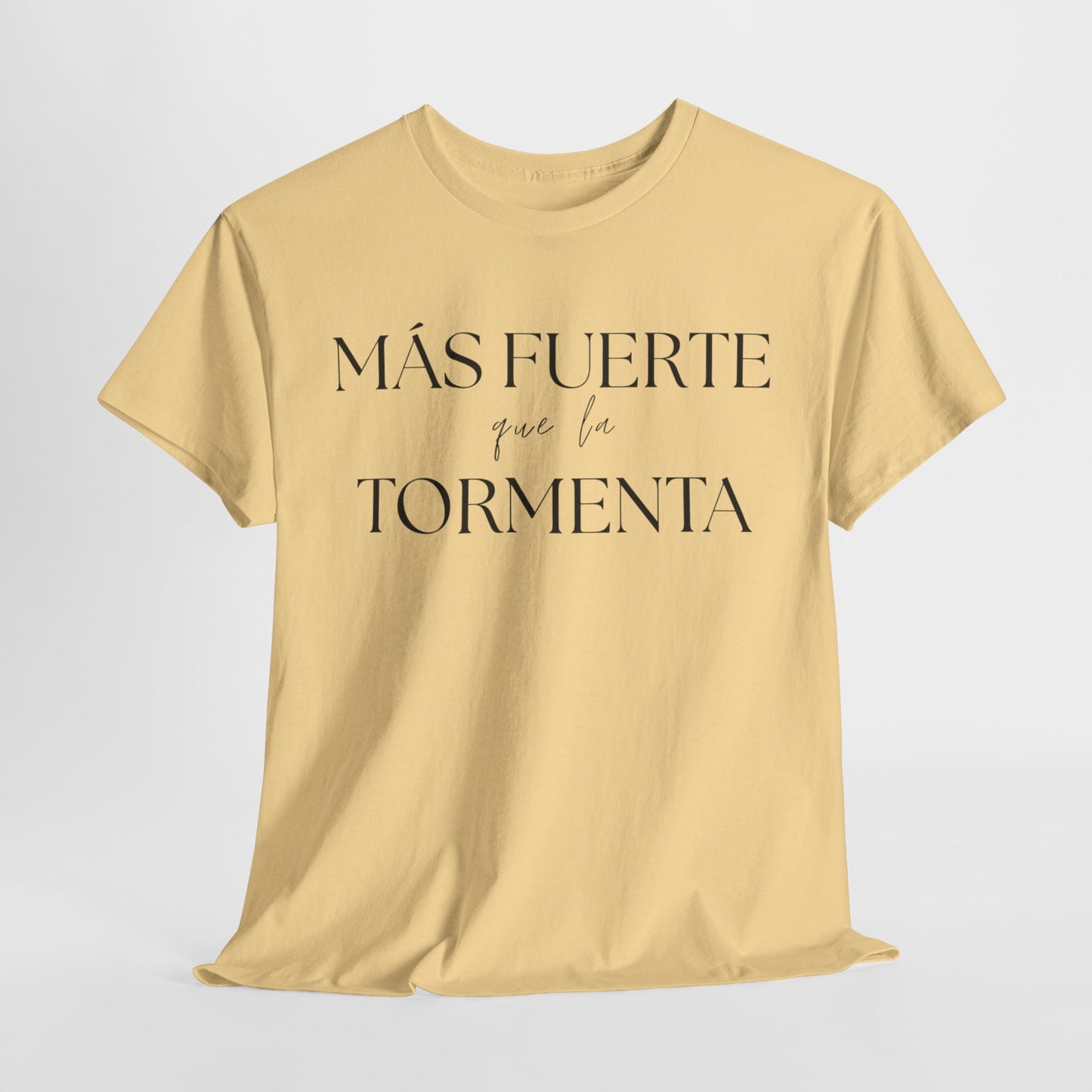 "Más Fuerte que la Tormenta" (Camiseta Unisex de Algodón Resistente con Mensaje Inspirador)
