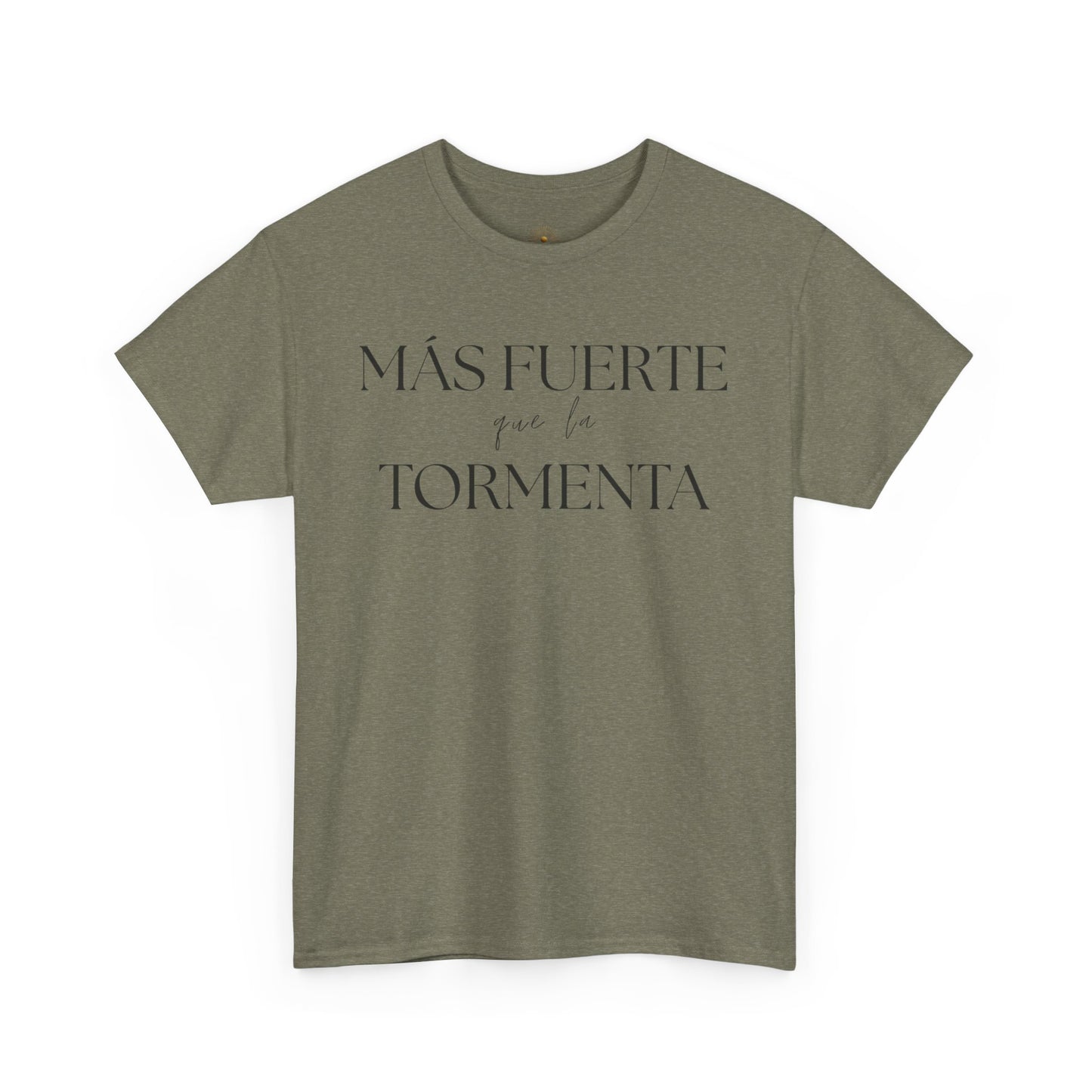 "Más Fuerte que la Tormenta" (Camiseta Unisex de Algodón Resistente con Mensaje Inspirador)